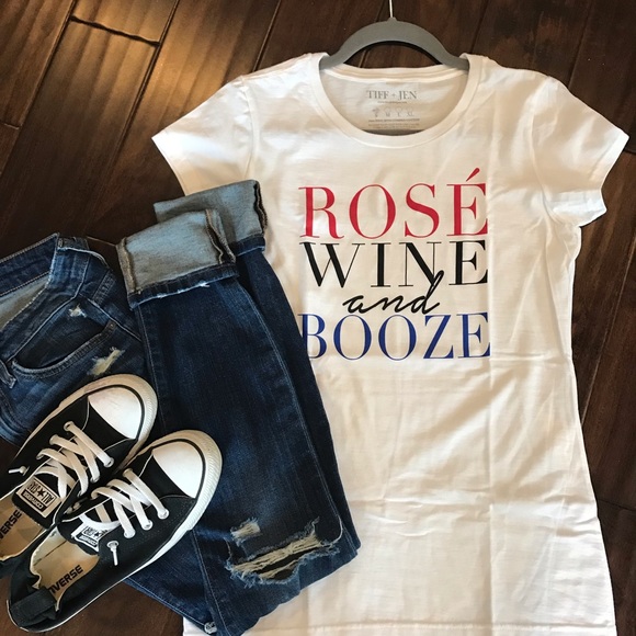 Rose Wine & Booze graphic tee. - Picture 2 of 5